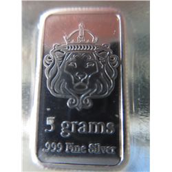 RARE Scottsdale Mint Lion Head Silver Bar