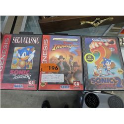 3 vintage Sega video games