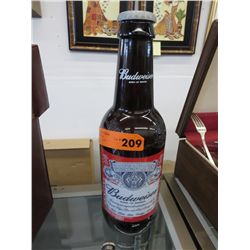 Large novelty Budweiser bottle - 16" tall