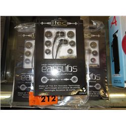3 sets of i-tec earbuds, new in package
