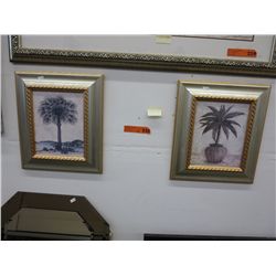 Prints of palm trees, Framed  13" x 15"