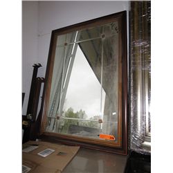 Wood framed mirror