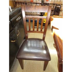 6 wooden chair with leather seats - NEW