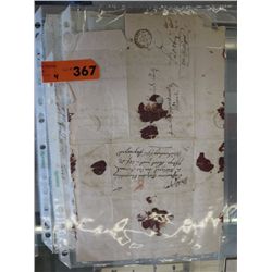 Four pieces of written correspondence - 1850's