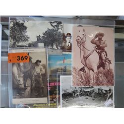 9 vintage postcards and photographs