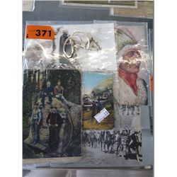 6 vintage postcards and photographs
