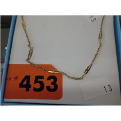 10kt yellow gold fine ladies' necklace. 16" chain