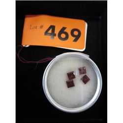 4 Unheated African garnets, approx. 2 carat weight