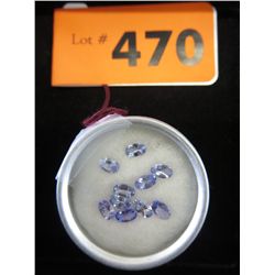 10 Natural tanzanite ovals. 2 carat weight