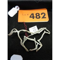 Sterling horse brooch. 2.5" x 1.5"