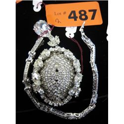Vintage - Stunning rhinestone brooch and bracelet
