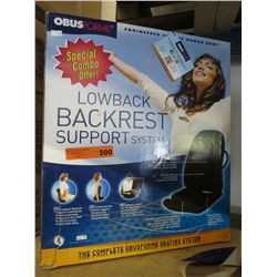 Obusforme low back backrest support system
