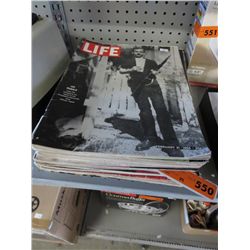 Stack of vintage 50's Life & Post magazines