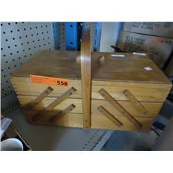 Accordion style sewing boxes