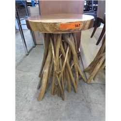 Wood folk art coffee table