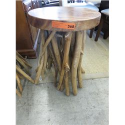 Wood folk art coffee table