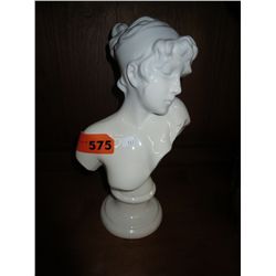 Glazed Italian porcelain bust