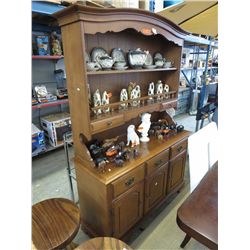 Solid maple side board and hutch