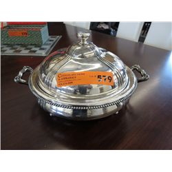 Silver plated covered vegetable dish