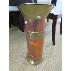 Copper & brass umbrella stand