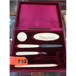 Vintage "French Ivory" manicure set , original box