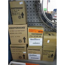 7 boxes of Masterhand sockets - NEW