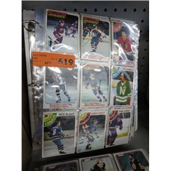 Binder of hockey cards