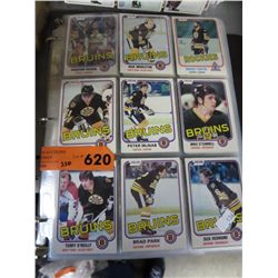 Binder of hockey cards