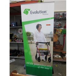 Portable advertising banner stands,