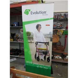 Portable advertising banner stands,
