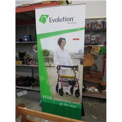 Portable advertising banner stands,