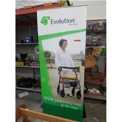 Portable advertising banner stands,