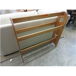 Pine floor standing quilt rack