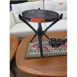 Wood tri-pod table
