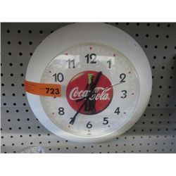 Plastic Coca-Cola clock 11" dia