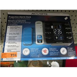 Projection alarm clock, in sealed package