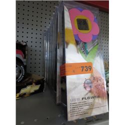 9 USB flower clocks, in package