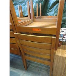2 teak patio chairs, no cushions
