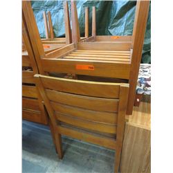 2 teak patio chairs, no cushions