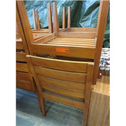 2 teak patio chairs, no cushions