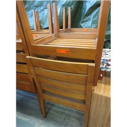 2 teak patio chairs, no cushions