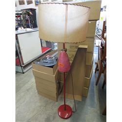 Vintage pole lamp with original shade