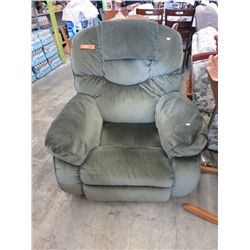 Upholstered reclining chair, rolled arms-used