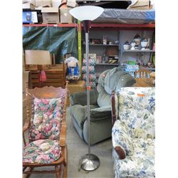 Torchiere floor lamp, satin finish