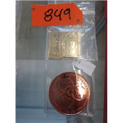 2014 Apocalypse 1 oz. copper coin + art bars