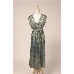 geoffrey beene TWO-pIEcE dress Comprised of a wrap-around sleeveless top and gathered skirt; the...