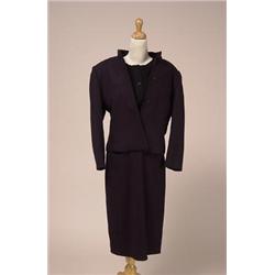 basile dress and jacket All in wool, the dress is comprised of a black sleeveless knit top with a...