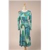 Image 1 : averardo bessi dress The dress is in silk jersey, printed with signature in shades of teal, blue,...