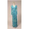Image 1 : averardo bessi dress The full length dress is in silk jersey, is printed in shades of blue, and h...
