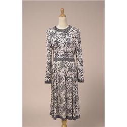 averardo bessi dress The silk jersey dress has a floral print in blue and navy on a white ground,...